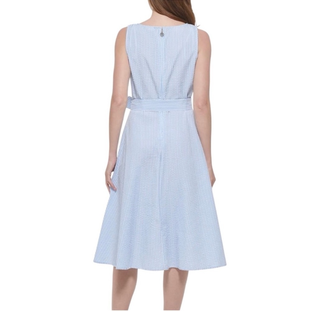 Tommy Hillfiger wrap a line seersucker dress - Picture 2 of 7
